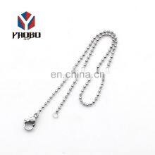 Made In Chain Good Quality Metal 36'' Necklace Ball Bead Chain Stainless Steel thumbnail-3