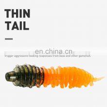 JOHNCOO Bulk 50mm 1.27g Single Tail Soft Worm Artificial Worm Grub Lure thumbnail-5