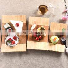 Japanese Style Rectangle Two-color Sushi Food Divider Serving Bamboo Snack Plate thumbnail-1