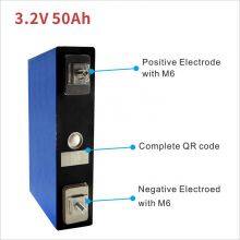 Rechargeable Lithium Iron Phosphate Battery Brand New Grade A 3.2V 50Ah Prismatic LiFePO4 Battery Cell