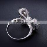 Top Quality Jewelry Dongguan Factory CZ Jewelry Bow Tie Shape Fine Set Women Ring thumbnail-5