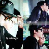 Star Style Cute Hand Embroidery Men Women Hiphop Black Leather Flat Baseball Cap thumbnail-2