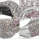 New Fashion Simple Couple Ring Sterling Silver Jewelry Engagement Ring in 916 Gold thumbnail-3