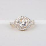 Latest Beauty Design Diamond Ring Flower Shape 925 Silver cz Ring thumbnail-3