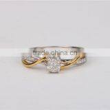 Latest Plated Gold Rings Design for Woman Fashion Wedding Ring With Cubic Zirconia or Diamond Ring thumbnail-2