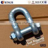 US Standard G2150 Bolt Type Electric Galvanized Steel Drop Forged D Shackle Quality Choice thumbnail-1