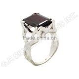 Sterling Silver 925 Garnet Gemstone Wholesale Rings,handmade Design Gemstone Silver Rings Jewellery thumbnail-1
