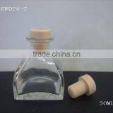 50ml Square Reed Diffuser Bottles,Aroma Diffuser Bottles With Cork for Perfume Oil thumbnail-1