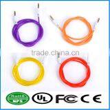 Hot Selling High Quality Colorful 3.5mm Male to Male Flat Noodle AUX Stereo Audio Cable thumbnail-3