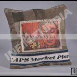 Vintage Style Canvas Cushion, Vintage Cushion thumbnail-1