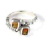 925 Sterling Silver Gemstone Citrine ring