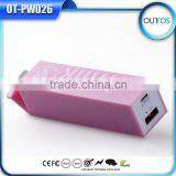 unique product universal 5V output portable power bank charger 2600mah private label is available