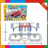 Plastic toy B/O railcar with music and light/ railway toy set 6304