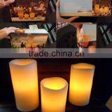 D75*H100 130 150mm Wave Edge Real Wax Blowing LED Candle Christmas Set thumbnail-4