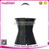 High Quality Black Women Real Tigh XXL Sexy Leather Corset thumbnail-2