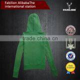 Freshing Green Girl's Longsleeves Cheap Hooded Sweatshirts Hoodie Wholesale thumbnail-2