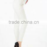 2015 New Fashion White High Waist Woven Leggings thumbnail-2