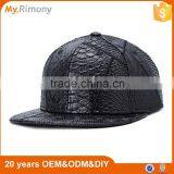 Manufacturer Custom Hip Hop Black Leather Snapback Caps Hats thumbnail-1