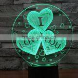 162-3d Acrylic Lamp Sculpture Words Of I Love You Romantic Bedroom Night Light Amazing Loved Gift Loving Words 3d Art Lamp thumbnail-1