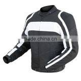 Best White 7 Black Motorcycle Cordura/Textile Jacket,