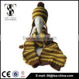Bicolor 100% Acrylic Knitted Scarf & Hat Sets thumbnail-1