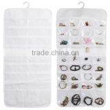 72 Pockets 2 Side Transparent Hanging Jewelry Earring Organizer Storage Bag