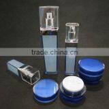 Plastic Cosmetic Bottle, Square Shaped Acrylic Lotion Pump Bottle and Round Shaped Acrylic Cream Jar