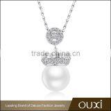 OUXI Fashion Gold cc Pearl Necklace Made With AAAA Zircon 11289-1 thumbnail-2