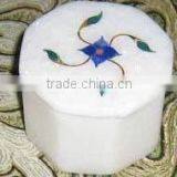 Decorative Marble Inlay Jewelry Box