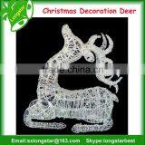 Life Size Silver Plated Christmas Deer Statue Ornaments thumbnail-4
