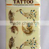Long Lasting Sexy Metallic Temporary Tattoo Gold Foil Stickers thumbnail-3