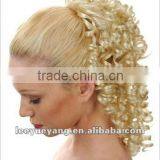 Discount Beautiful Blonde Tight Curly Synethetic Hair Ponytail thumbnail-1