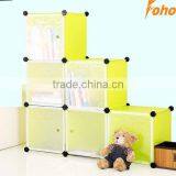 6 Cubes PVC Plastic Green Color 4mm Thickness Wire Bookcase(FH-AL0024-6)