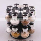 2016 16pcs Glass Spice Jar Set With Plastic Stand