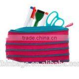 Funny and Playful Bright Pencil Pouch Pencil Case - Strawberry Pink & Caribbean Blue thumbnail-3