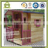 SDPH06 Outdoor Wooden Children Playhouse for Kids Game Slide thumbnail-1