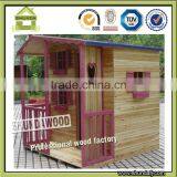 SDPH06 Outdoor Wooden Children Playhouse for Kids Game Slide