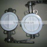 Full PTFE Coated Butterfly Valve-Stainless Steel Body thumbnail-1