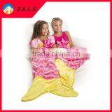 Home Pink Comfortable Kids Sleeping Bag Mermaid Tail Blanket thumbnail-3