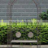 Antique Wedding Metal Garden Arch With Seats thumbnail-1