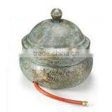 Embossed Hose Pot With Lid-Patina Finish thumbnail-1