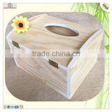 Carved Hinged Mdf Pine Paulownia Wood Tissue Box thumbnail-4