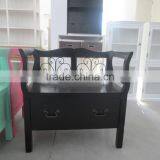 Shabby Large Wooden Stool for 3 People thumbnail-4