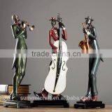 Bar Decoration American Vintage Resin Jazz Musician Statues