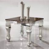 Stone Top Metal Legs Bed Side Table thumbnail-2
