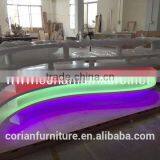Modern Design Acrylic Solid Surface hi Macs Made Colorful Led Lighted Restaurant Counter Table thumbnail-2