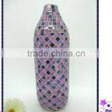 Elegant Beautiful Purple Home Decoration Handmade Mosaic Florist Glass Vase thumbnail-3