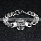 Casting Stainless Steel Accessories Man Steel Skull Bracelet thumbnail-3