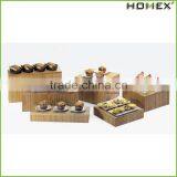 Bamboo Cube Food Riser Food Display Rack Homex BSCI/Factory thumbnail-1