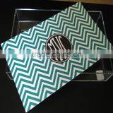 Lucite Tray Clear Rectangle Acrylic Tray With Paper thumbnail-4